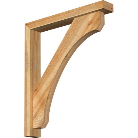 Ekena Millwork Legacy Block Rough Sawn Bracket w/ Offset Brace, Western Red Cedar, 4"W x 26"D x 30"H BKT0402X26X30LEC05RWR